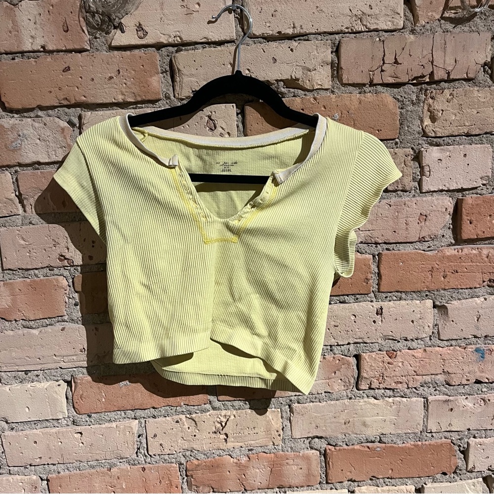Out from under yellow crop top XS/S
